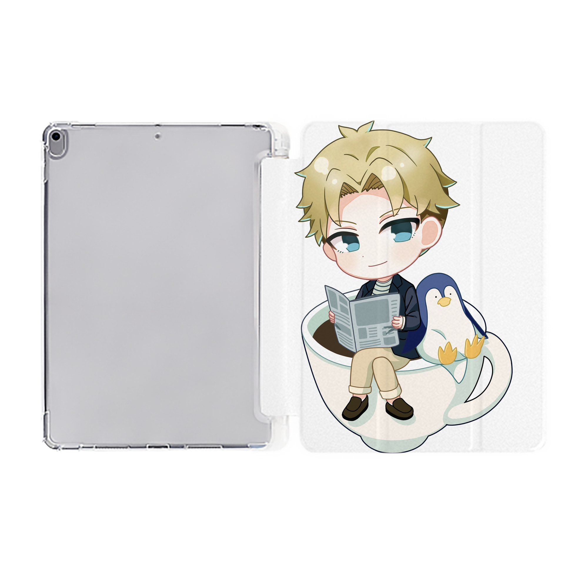 （画像用） SPY×FAMILY间谍家家酒 IPad ケース ペン収納付き 三つ折りスタンド PUレザー×シリコン 対応機種9.5/10.5/10.9インチ